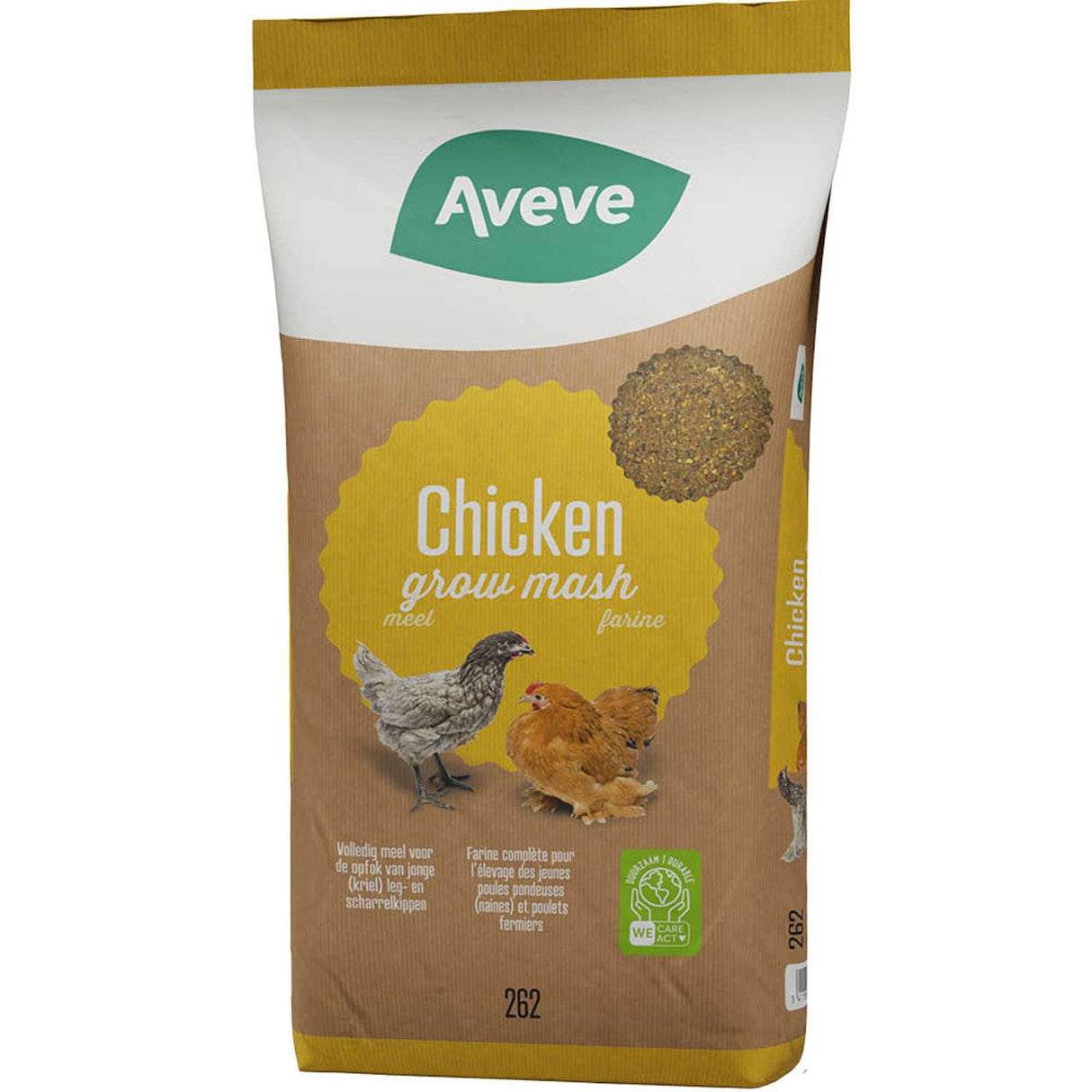 Aveve 262 voksefoder til kyllinger - Grow mash - 20kg