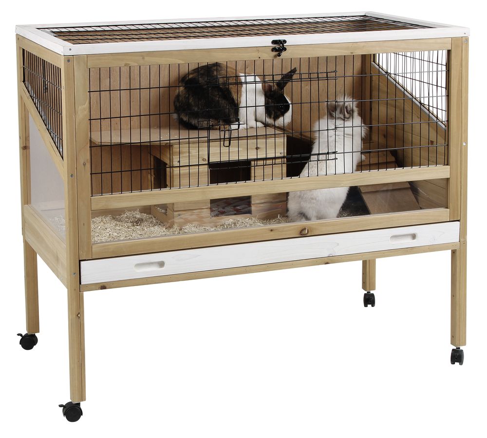 Kaninbur DeLuxe "Gabbi" - 1 etage - Indendørs