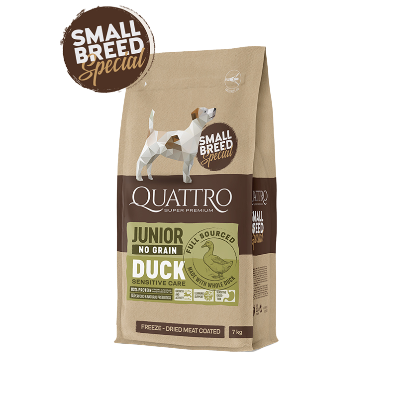 Super premium hvalpefoder - kornfri små racer Junior med and