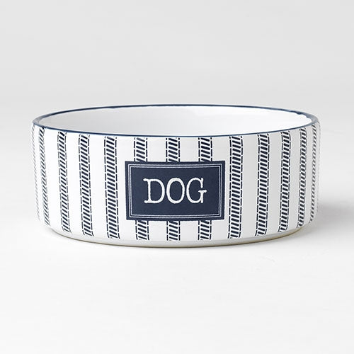 Country blue dog bowl white/navy 5