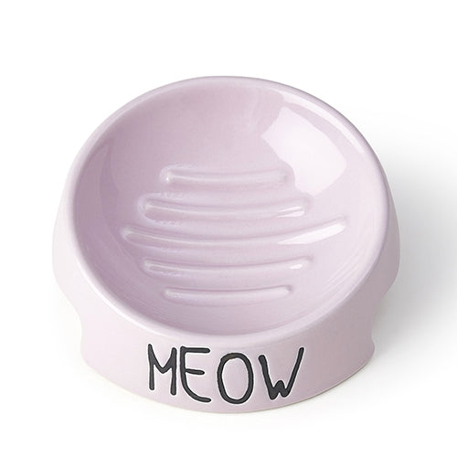 PetRageous Meow 5 inverted bowl pink
