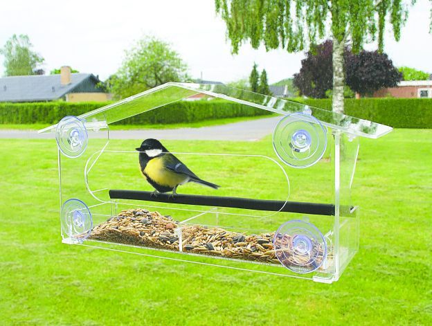 Fuglefoderhus T/vindue Klar Acryl