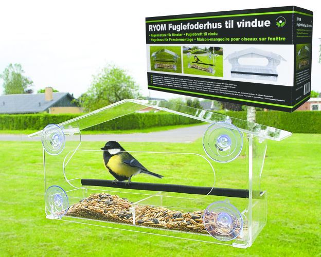 Fuglefoderhus T/vindue Klar Acryl