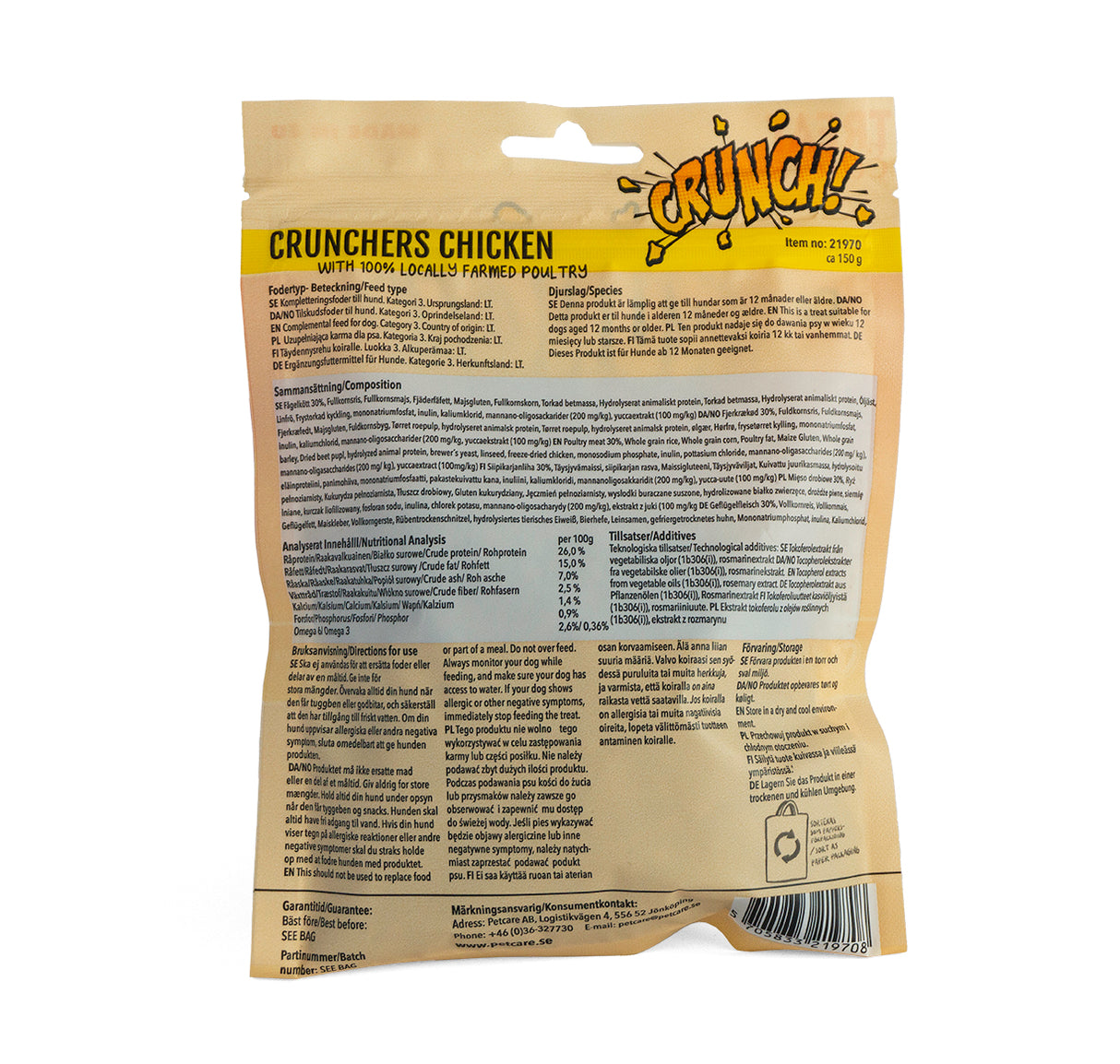 TE Crunchers Chicken 150g