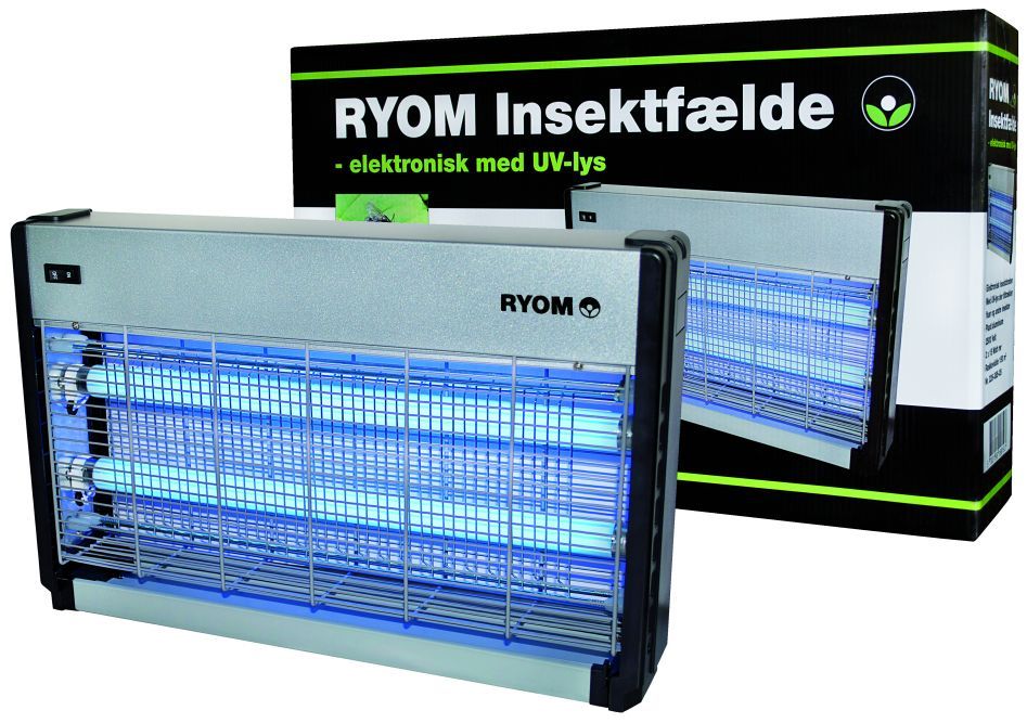 Insektfælde Ryom plast/aluminium - 2X15W 150 M2