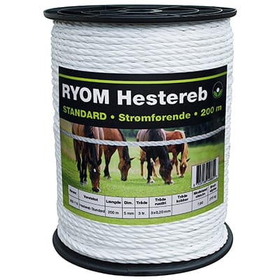 Polyreb hvid standard 200 meter - 5 mm