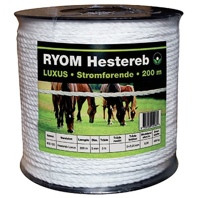 Polyreb hvid luxus 200 meter 5 mm