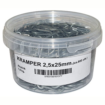Hegnskramper Alu/Zink - 2,7/27 mm 1 kg