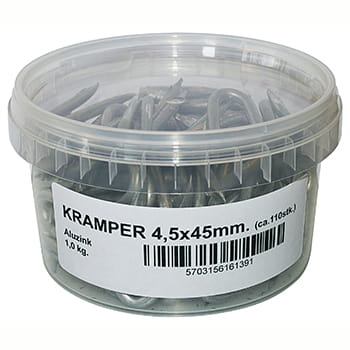 Hegnskramper Alu/Zink - 4,5/45 mm 1 kg