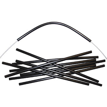 Isolatorrør sort med 4 mm hul 10 stk