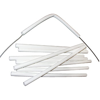 Isolatorrør hvid med 8 mm hul 10 stk