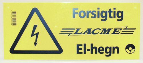 Advarselsskilt til Lacmé elhegn 2 stk