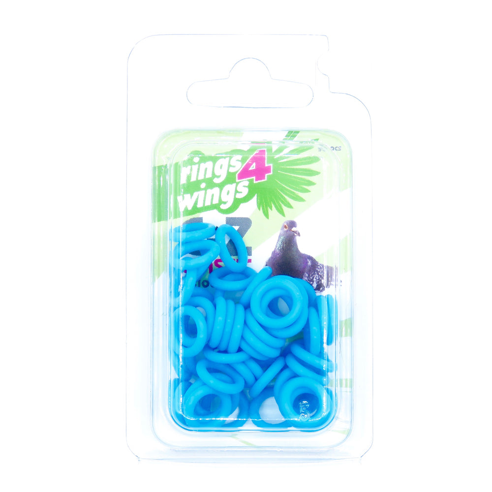 E-Z Elastikringe - 8 mm. - Blå - 50 stk.