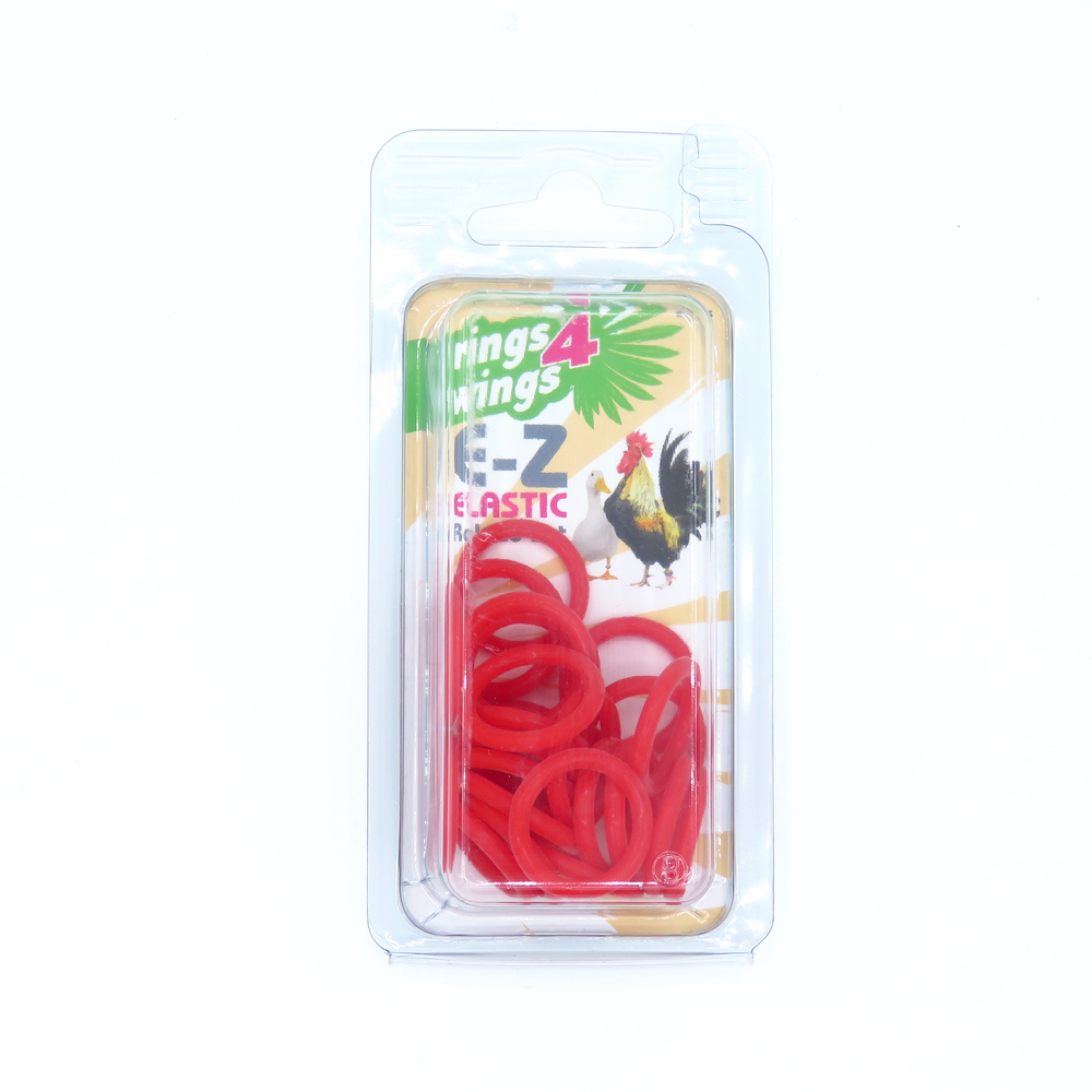 E-Z Elastikringe - 10 mm. - Rød - 25 stk.