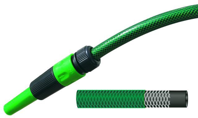 Vandslange - grøn 1/2" - m/ Fittin.25M