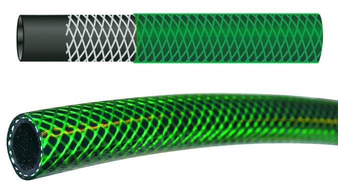 Vandslange - grøn 1/2" 3-Lag Arm.50M