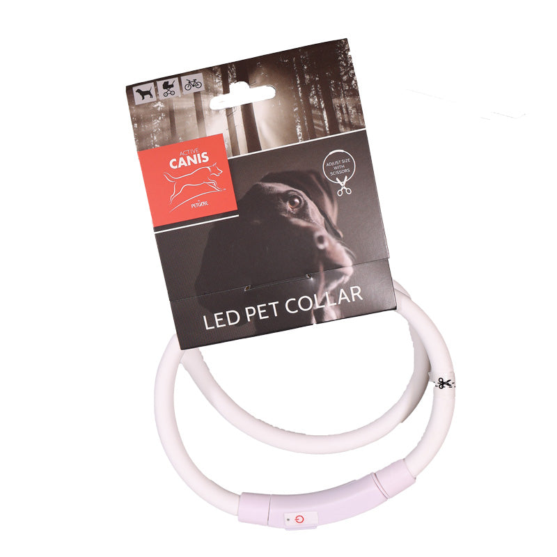 USB Led collar White