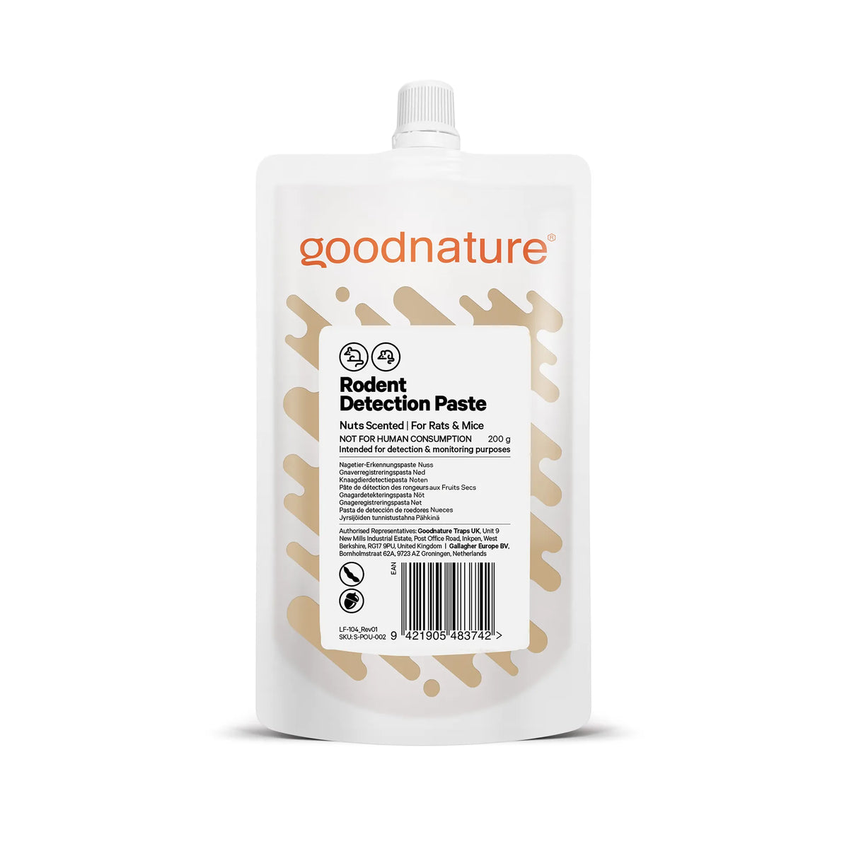 Goodnature lokkecreme til rotter og mus, nøddecreme 200 g