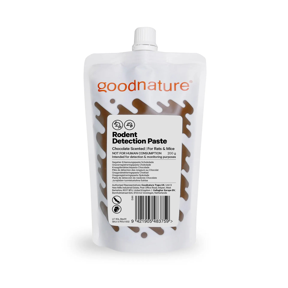 Goodnature lokkecreme til rotter og mus, chokolade 200 g