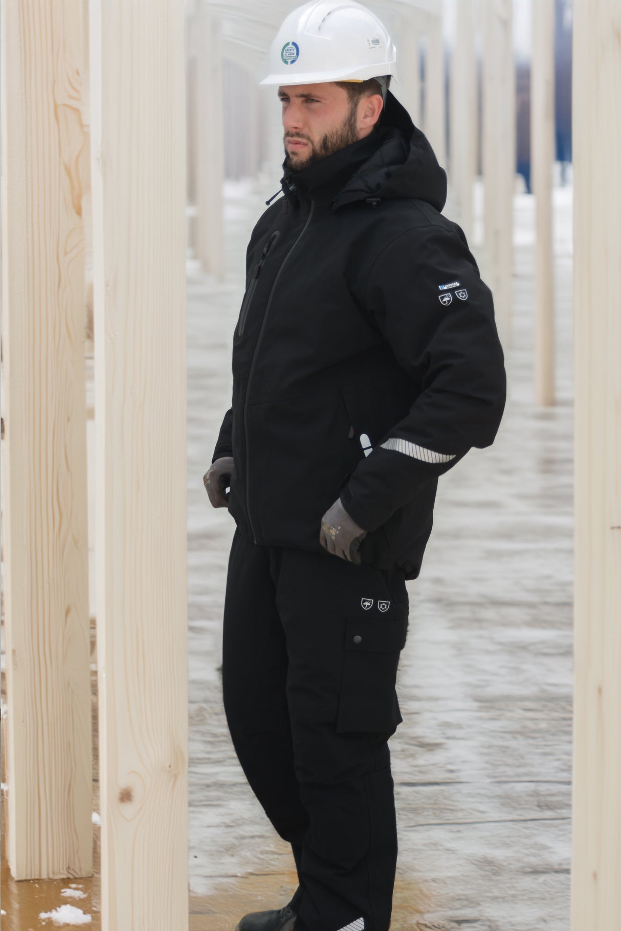 4-vejs stretch vinterbukser i åndbar og slidstærk kvalitet - Sort