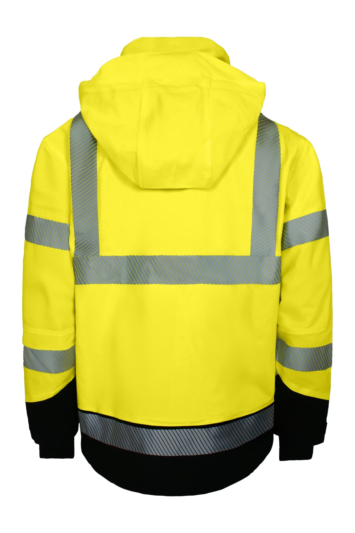 4-vejs stretch Hi-Vis skaljakke i åndbar og slidstærk kvalitet - Saturn Gul / Sort