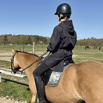 Regnjakke / Ridejakke Dame - Sort