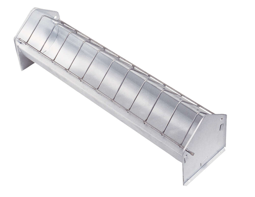 Galvaniseret Fodertrug m. Rib - 50 cm. TOP KVALITET