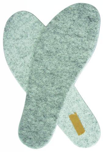 Indlægssåler filt grå svær