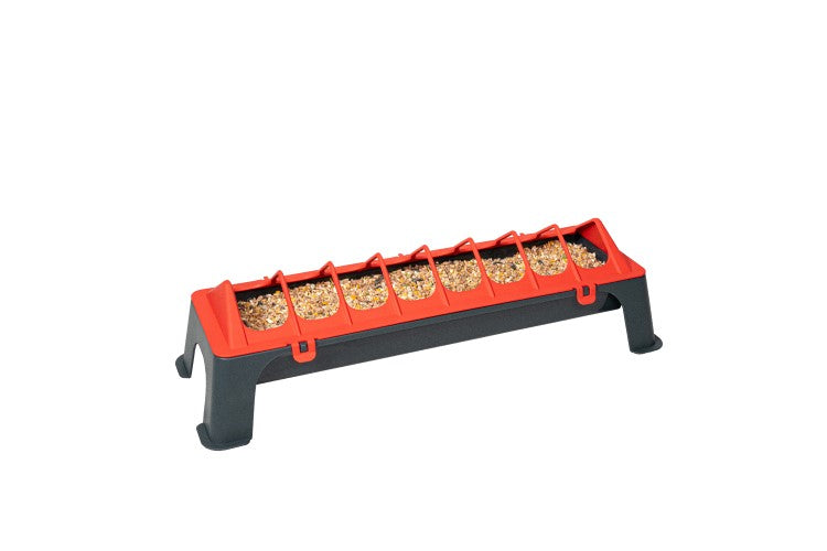 Fodertrug til høns DISKO - Sort/rød - 50 cm