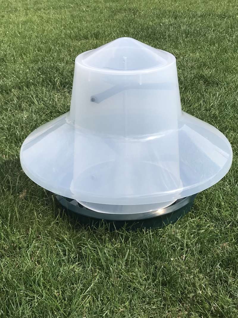 KING Feeder - Gennemsigtig foderautomat til fasaner og fjerkræ - 25kg Klar plast