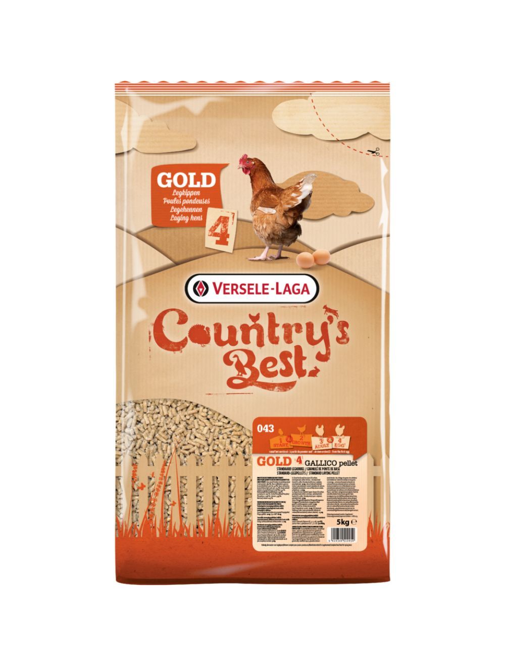 GOLD 4 GALLICO pellet æglægningsfoder - 5kg