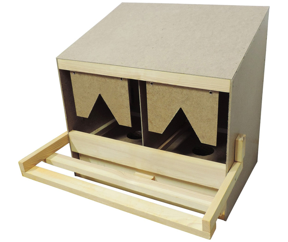 Forsvindingsrede til høns - 2 rum - Skrå tag