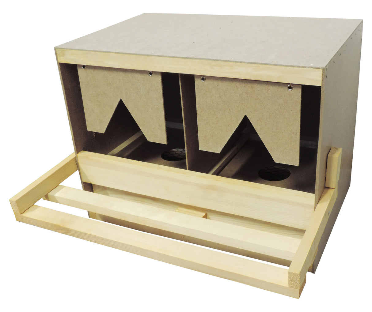 Forsvindingsrede til høns - 2 rum - Flad tag