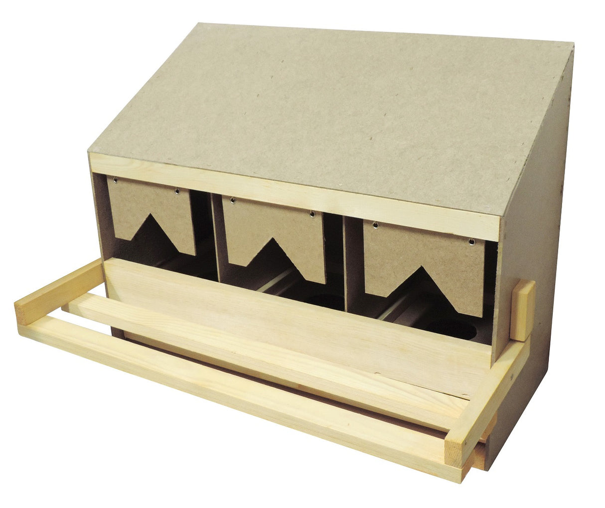 Forsvindingsrede til høns - 3 rum - Skrå tag