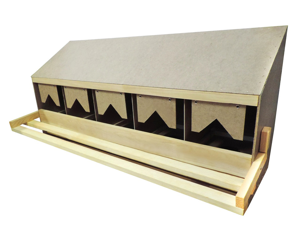 Forsvindingsrede til høns - 5 rum - Skrå tag