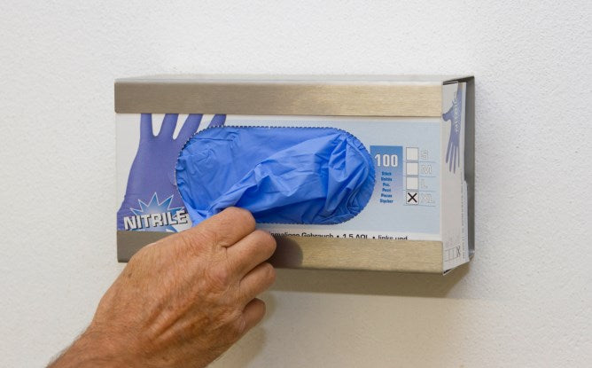 Vinylhandsker - Holder / Vægbeslag i rustfri stål