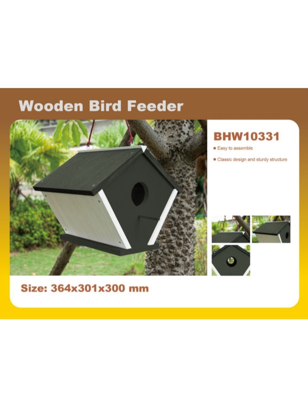 Vildfuglehus lukket til ophæng - Grøn