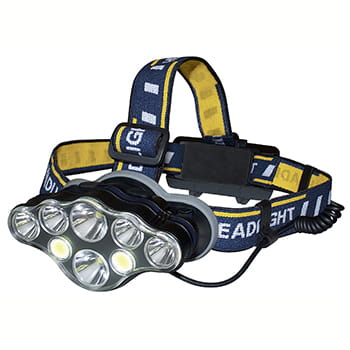 Pandelampe - 600 Lumen Genopl. hvid/rød