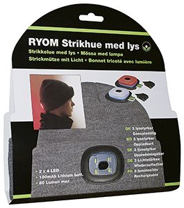 Strikhue/pandelampe - m/Genopl. LED for- og baglys