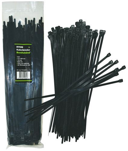 Kabelbinder sort - 7,6 X 500 mm