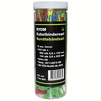 Kabelbindersæt 300 stk