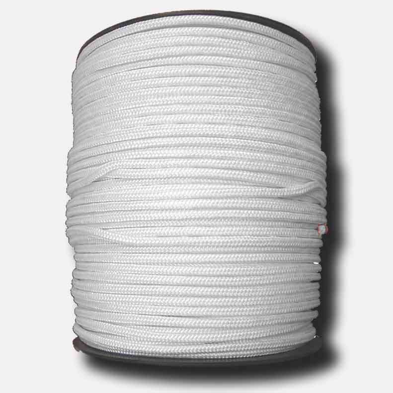 Nylonsnor - 4 mm. - Hvid - 250 meter