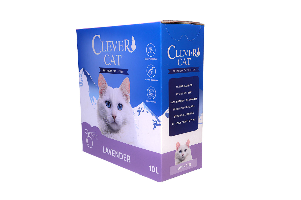 Clever Cat kattegrus lavendel 10 L