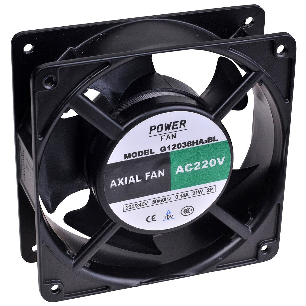 Ventilator - Sort (12x12 cm.)