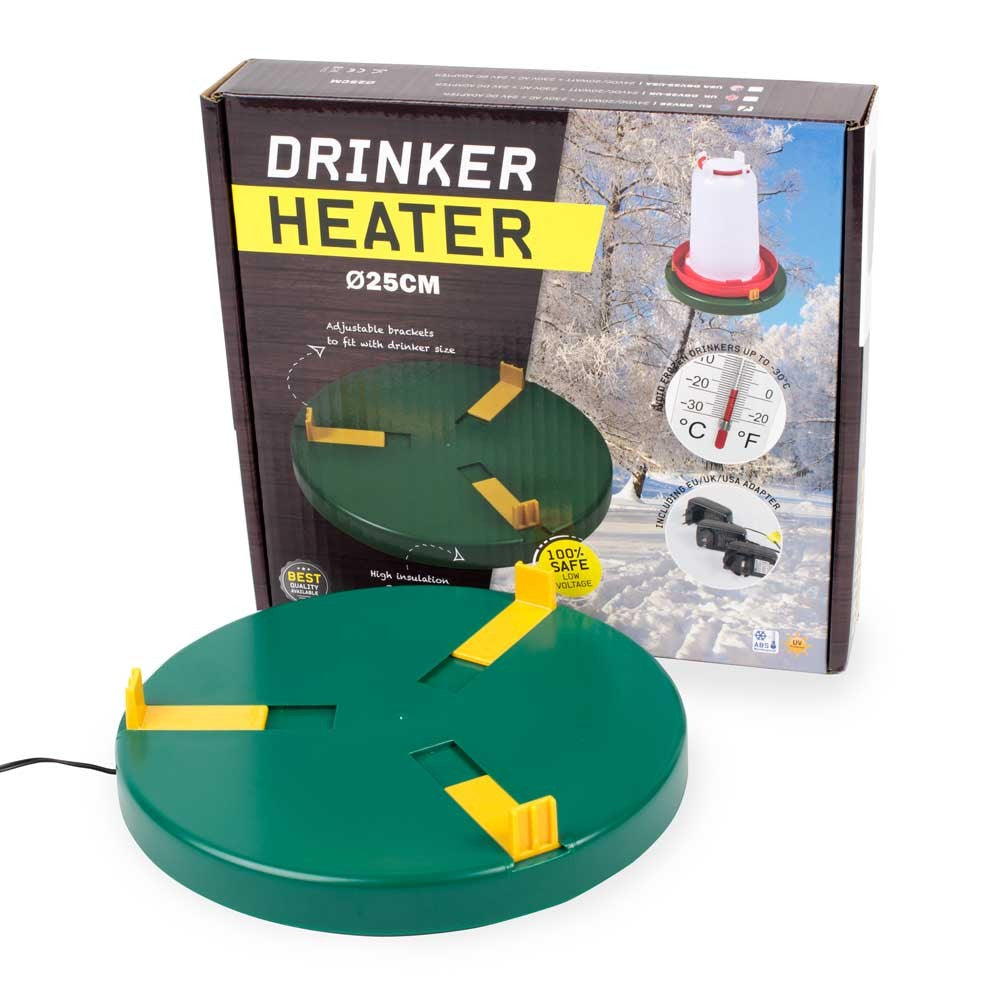 Vandvarmer til til høns med holdere - 25 cm