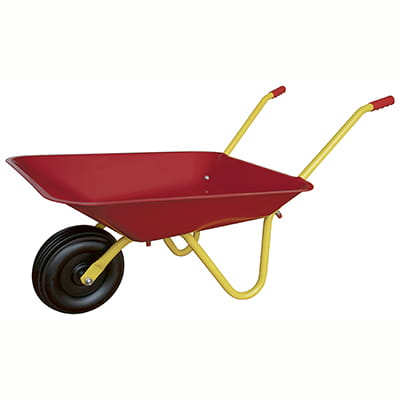 Børne trillebør med stålkasse