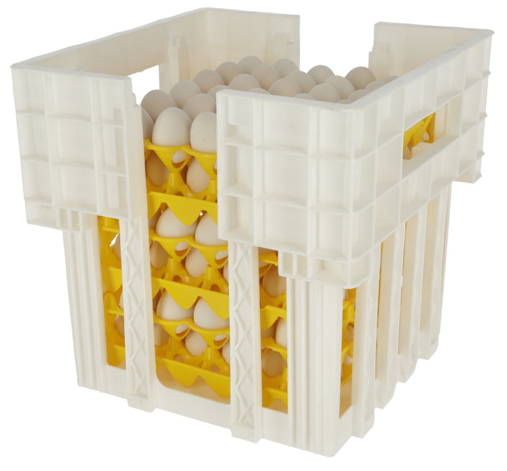 Transportkasse til æggebakker (6 x 30 æg) - Hvid