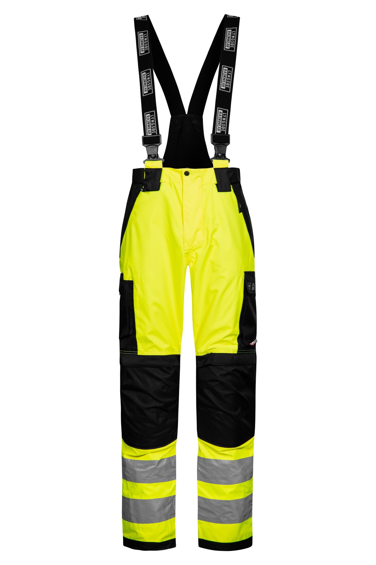 Åndbare Hi-Vis regnbukser, beregnet til klatrebrug - Saturn Gul / Sort