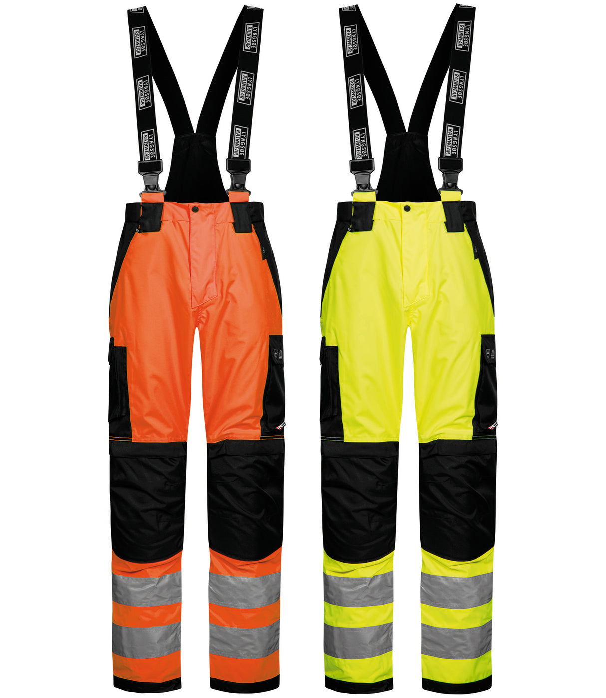 Åndbare Hi-Vis regnbukser, beregnet til klatrebrug - Saturn Gul / Sort