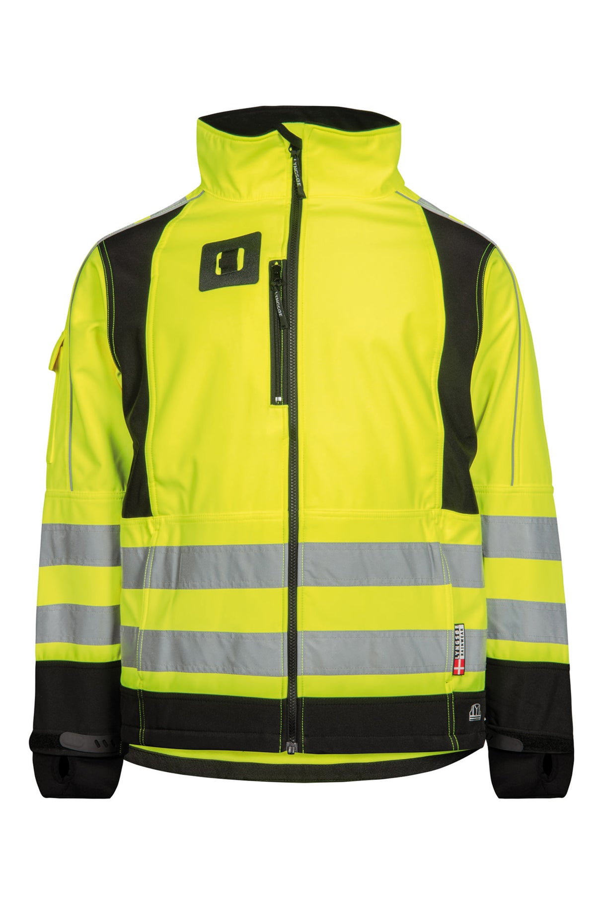 Åndbar Hi-Vis softshell jakke - Saturn Gul / Sort